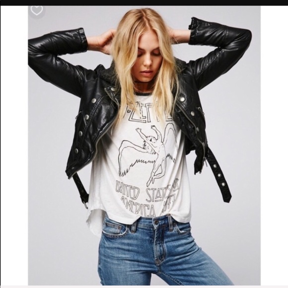 Free People vegan leather jacket NEW - Picture 2 of 6